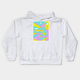 Fluorescent Skies in Cool Tones Kids Hoodie